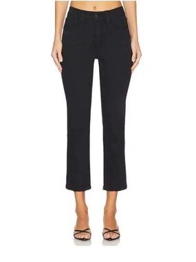 Good American SoftTech Good Mid Rise Straight Leg Jeans Black Size 6